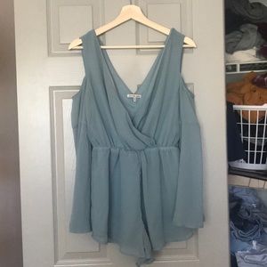 Charlotte Russe light blue romper. Worn once!